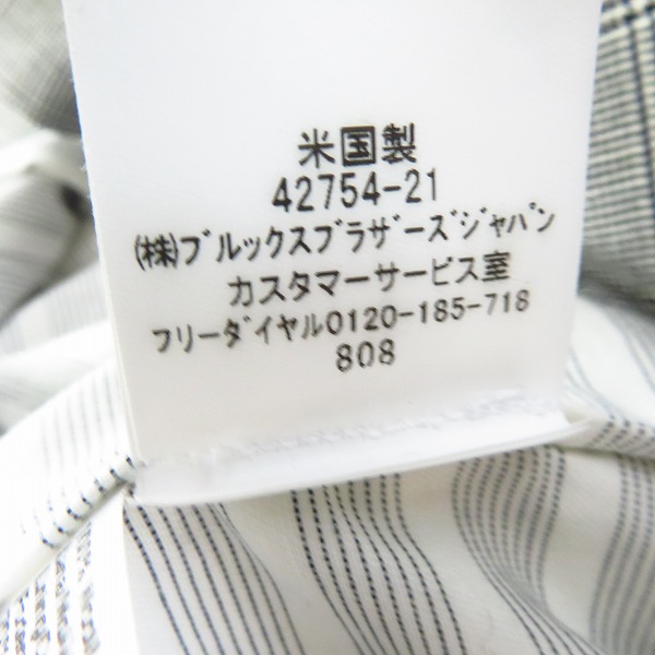 実際に弊社で買取させて頂いたBLACK FLEECE by Brooks Brothers/ブラックフリース ブルックスブラザーズ チェック3Bジャケット/BB4の画像 4枚目