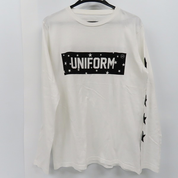 実際に弊社で買取させて頂いたユニフォームエクスペリメント ホワイトライン STAR BOXLOGO SLEEVE 5STAR CUT SEWN カットソー UE-156088/2