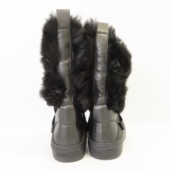 実際に弊社で買取させて頂いたJIMMYCHOO/ジミーチュウ ファー付き ハイカットスニーカーブーツ/42の画像 1枚目