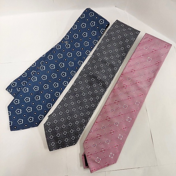 実際に弊社で買取させて頂いたHUGO BOSS/ヒューゴボス ストライプ/花柄等 ネクタイ おまとめ9本の画像 1枚目