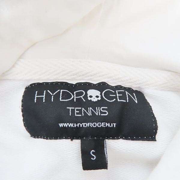 実際に弊社で買取させて頂いたHYDROGEN TENNIS/ハイドロゲン フロントプリント プルオーバーフーディー ホワイト/Sの画像 2枚目