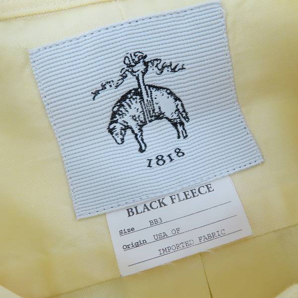 実際に弊社で買取させて頂いたBLACK FLEECE by Brooks Brothers/ブラックフリース ブルックスブラザーズ ボタンカラーシャツ イエロー/BB3の画像 2枚目