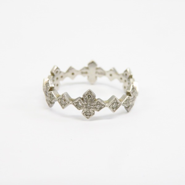 実際に弊社で買取させて頂いたLoree Rodkin/ローリーロドキン PT950 PRINCESS CROSS BEZEL リングwダイヤ/13号の画像 1枚目