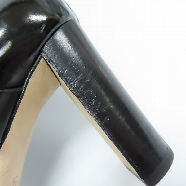 実際に弊社で買取させて頂いたJIMMY CHOO/ジミーチュウ レザー サイドジップ ハイヒールロングブーツ 39の画像 7枚目