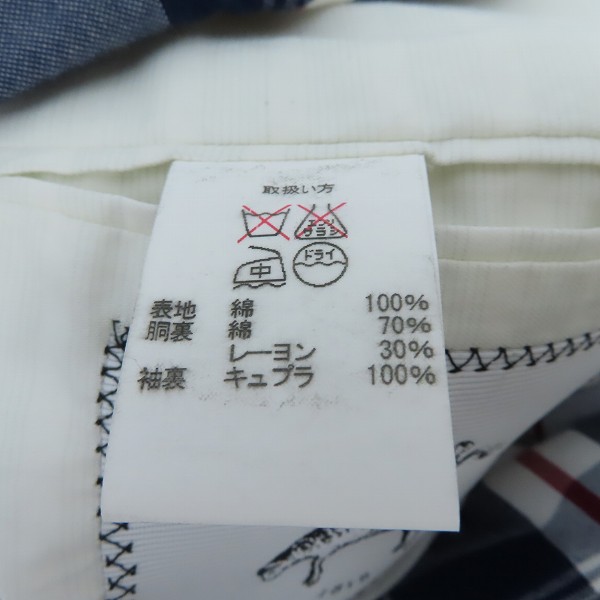 実際に弊社で買取させて頂いたBLACK FLEECE by Brooks Brothers/ブルックスブラザーズ チェック3Bテーラードジャケット 白×紺×赤/BB3の画像 4枚目
