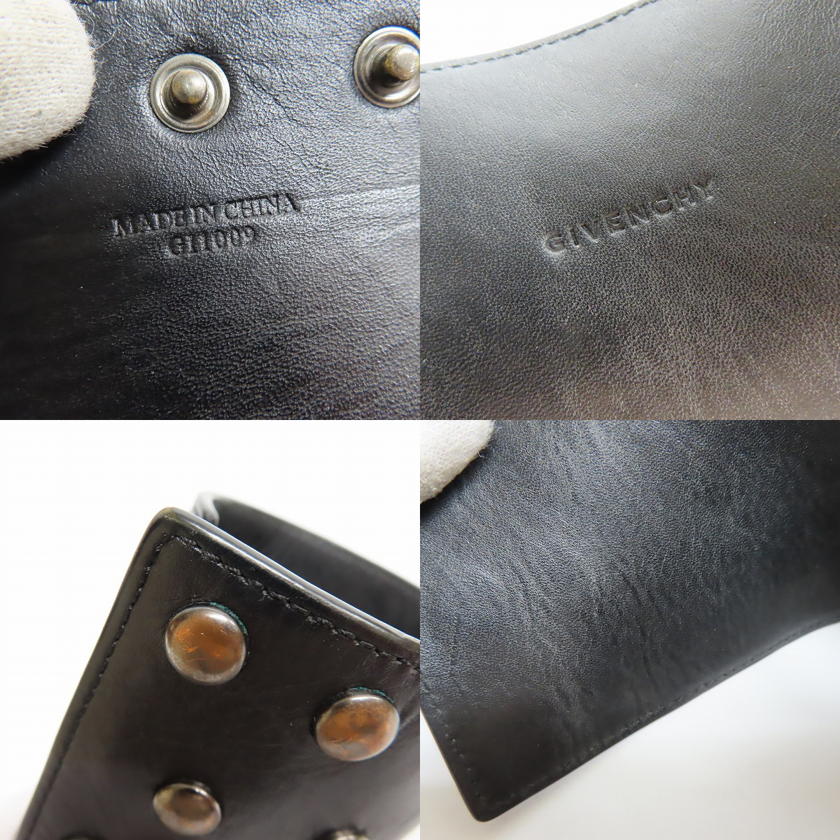 実際に弊社で買取させて頂いたGIVENCHY ジバンシィ スター スタッズ レザー ブレスレット の画像 4枚目