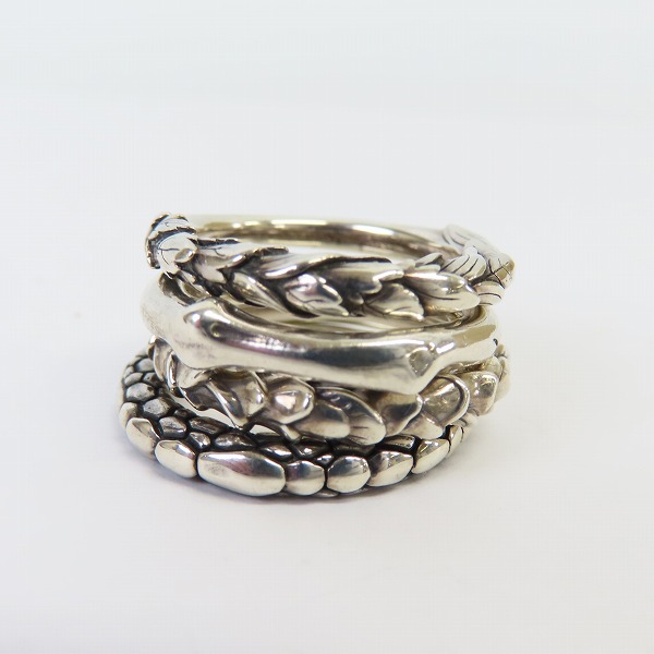 実際に弊社で買取させて頂いた【ギャラ付】Bloody Mary/ブラッディマリー mixture/ミクスチャー 4連リング/17号の画像 1枚目