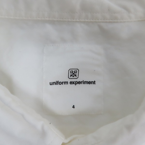 実際に弊社で買取させて頂いたuniform experiment/ユニフォームエクスペリメント ロゴ/バックペイント ボタンシャツ/4の画像 2枚目