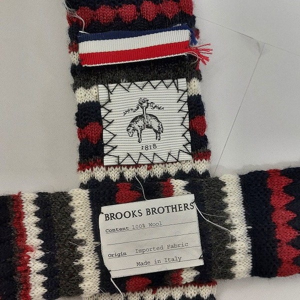 実際に弊社で買取させて頂いたBLACK FLEECE/Brooks Brothers ボーダー タータンチェック柄等 ニット/ウール ネクタイ おまとめ7点の画像 4枚目