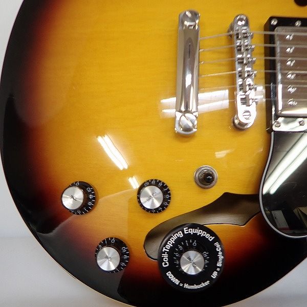 実際に弊社で買取させて頂いた★Epiphone/エピフォン ES-339 VS/Vintage Sunburst セミアコ/エレキギター コイルタップ搭載 ソフトケース付の画像 7枚目