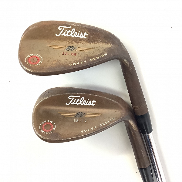実際に弊社で買取させて頂いたTitleist/タイトリスト BV/ボーケイデザイン SPIN MILLED 52°/08,58°/12 ウェッジ 2本セット の画像 1枚目