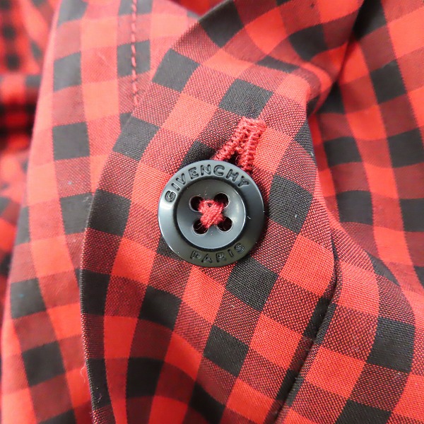 実際に弊社で買取させて頂いた【JPタグ】GIVENCHY/ジバンシィ スター チェックシャツ 38の画像 5枚目