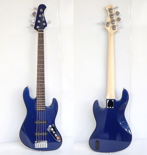 実際に弊社で買取させて頂いた★Bacchus/バッカス 型番不明 アクティブ5弦ベース マッチングヘッド ソフトケース付の画像 1枚目