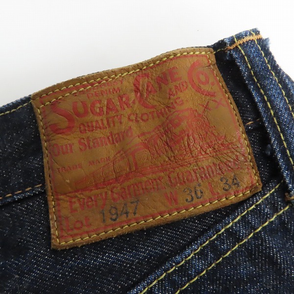 実際に弊社で買取させて頂いたSUGAR CANE/シュガーケーン　デニムパンツ ボタンフライ /w36の画像 2枚目