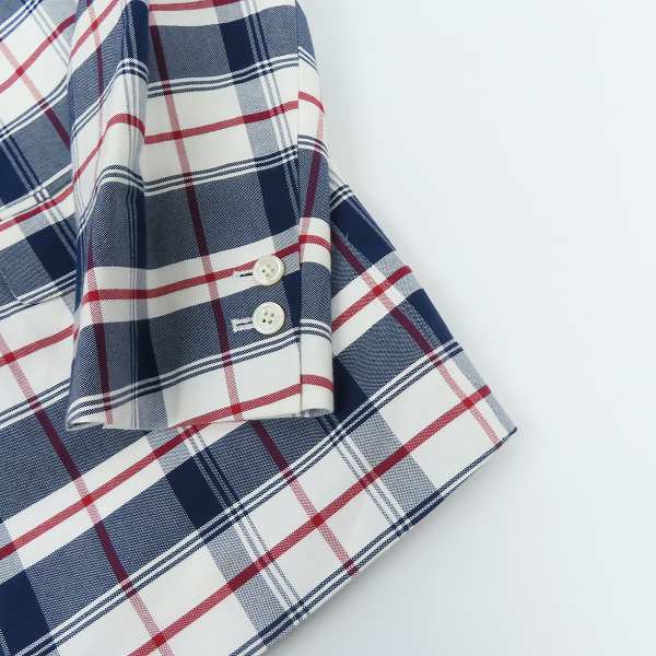 実際に弊社で買取させて頂いたBLACK FLEECE by Brooks Brothers/ブルックスブラザーズ チェック3Bテーラードジャケット 白×紺×赤/BB3の画像 7枚目