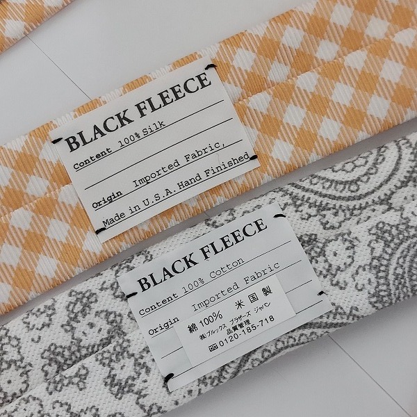 実際に弊社で買取させて頂いたBLACK FLEECE/Brooks Brothers ペイズリー柄/ギンガムチェック/ブロックチェック等 ネクタイ おまとめ6点の画像 2枚目