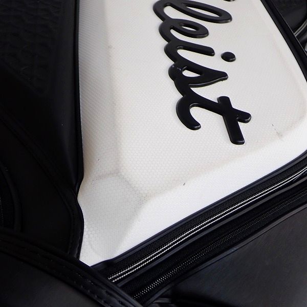 実際に弊社で買取させて頂いたTitleist/タイトリスト 9.5型 CB810-BK キャディバッグ ブラックｘホワイトの画像 5枚目