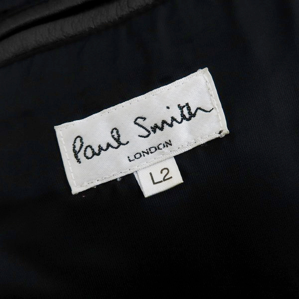 実際に弊社で買取させて頂いたPaul Smith LONDON/ポールスミス ロンドン 羊革/ラムレザー 3B テーラードジャケット Size：L2の画像 2枚目