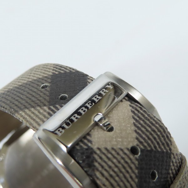 実際に弊社で買取させて頂いたBURBERRY/バーバリー CITY チェックレザーベルト 腕時計 BU9023の画像 4枚目