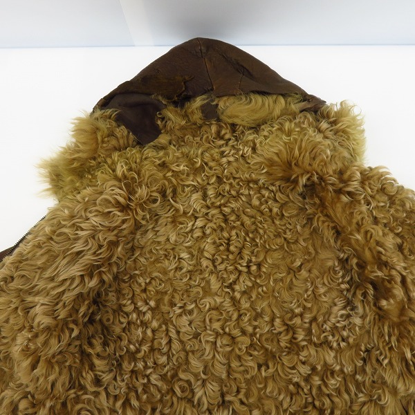 実際に弊社で買取させて頂いたIF SIX WAS NINE/イフシックスワズナイン BRONDY EARTH レザージャケット/0の画像 9枚目