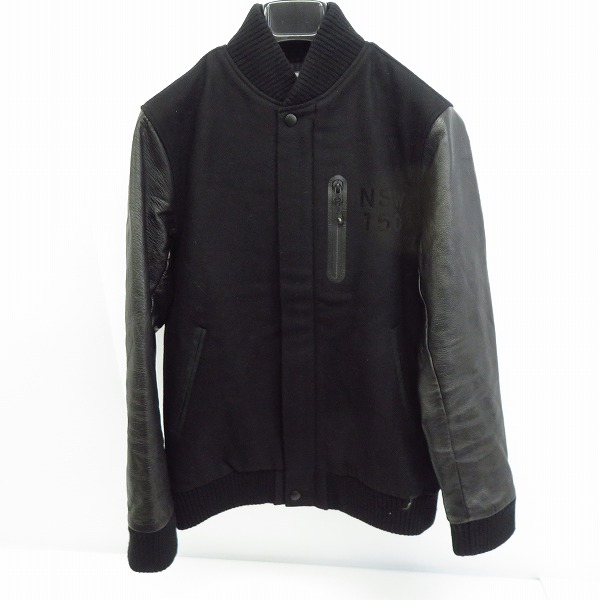 実際に弊社で買取させて頂いたNIKE×FRAGMENT DESIGN/ナイキ×フラグメントデザイン 袖レザー スタジャン 333453-011/Mの画像 1枚目