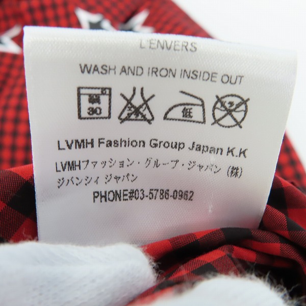 実際に弊社で買取させて頂いた【JPタグ】GIVENCHY/ジバンシィ スター チェックシャツ 38の画像 3枚目