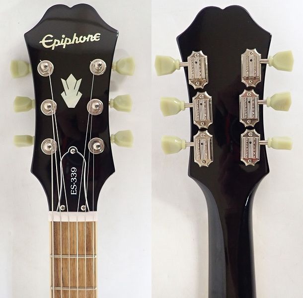 実際に弊社で買取させて頂いた★Epiphone/エピフォン ES-339 VS/Vintage Sunburst セミアコ/エレキギター コイルタップ搭載 ソフトケース付の画像 3枚目