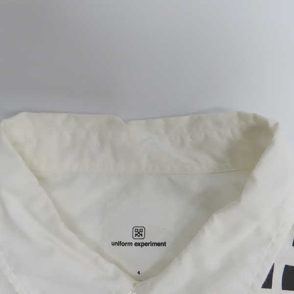 実際に弊社で買取させて頂いたuniform experiment/ユニフォームエクスペリメント ロゴ/バックペイント ボタンシャツ/4の画像 5枚目