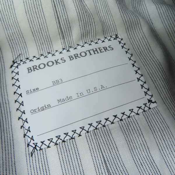 実際に弊社で買取させて頂いたBLACK FLEECE by Brooks Brothers/ブラックフリース ブルックスブラザーズ ウール3Bジャケット グレー×ブラック/BB3の画像 2枚目
