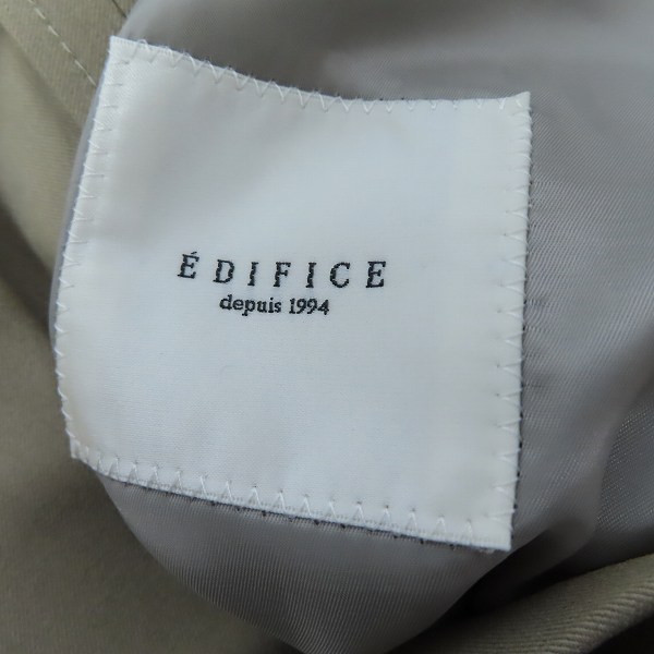 実際に弊社で買取させて頂いた 【未使用】EDIFICE/エディフィス テーラード ストレッチ ジャケット ベージュ 18-010-300-1004-1-0/42の画像 2枚目