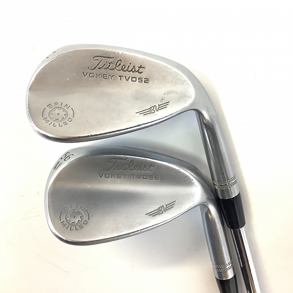 実際に弊社で買取させて頂いたTitleist/タイトリスト BV VOKEY TVD52/56 SPIN MILLED 52°/M,56°/M ウェッジ 2本セット の画像 1枚目