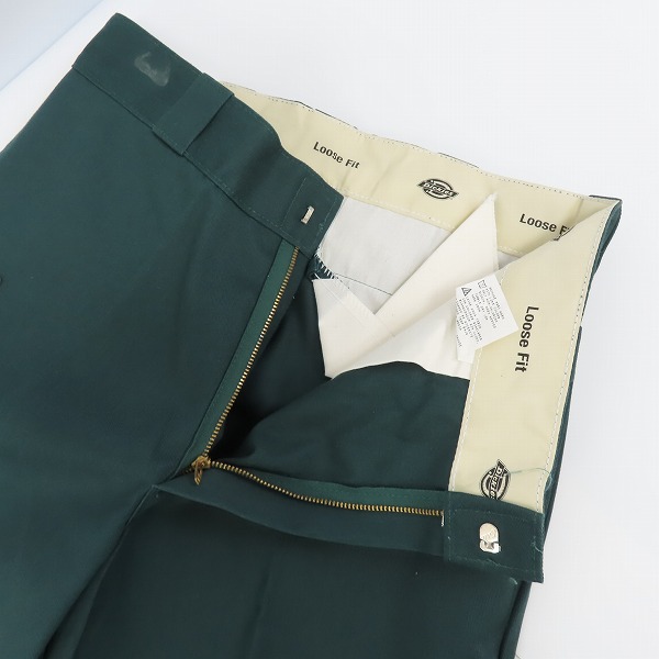 実際に弊社で買取させて頂いたDickies/ディッキーズ LOOSE FIT ワークパンツ グリーン/32×32の画像 2枚目