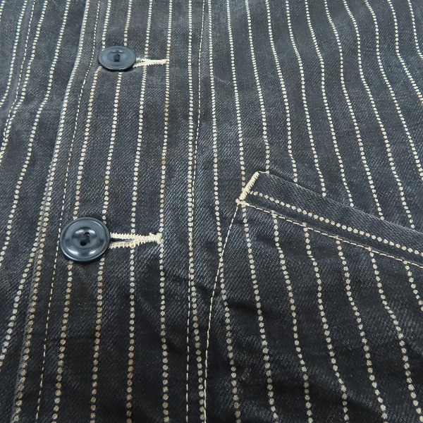 実際に弊社で買取させて頂いたSUGAR CANE/シュガーケーン ストライプ柄 ワークジャケット SC10365/38の画像 7枚目