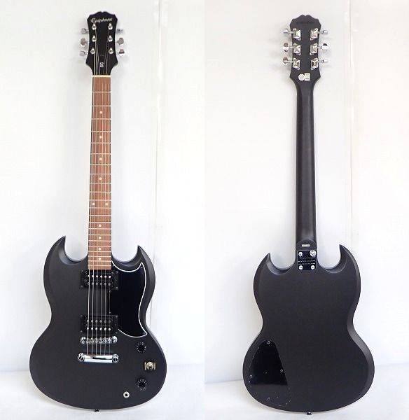 実際に弊社で買取させて頂いた ★Epiphone/エピフォン SG Special Satin Ebony エレキギター ボルトオンネックの画像 1枚目