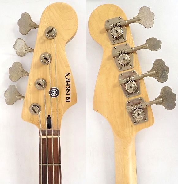 実際に弊社で買取させて頂いた★BUSKER'S/バスカーズ ジャズベース タイプ メタリックレッド エレキベース ソフトケース付 の画像 2枚目