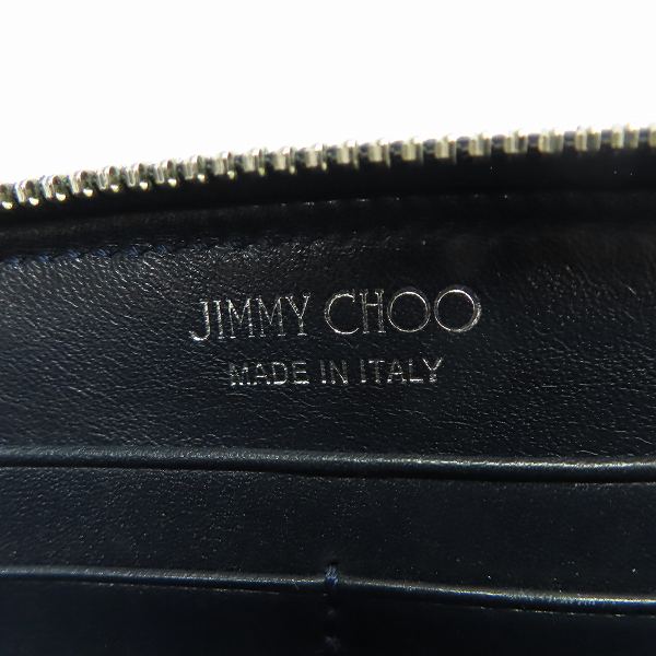 実際に弊社で買取させて頂いたJIMMY CHOO/ジミーチュウ スタースタッズ ラウンドジップ 長財布の画像 4枚目