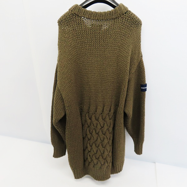 実際に弊社で買取させて頂いたDESCENDANT/ディセンダント ニット 20AW FADED CABLE KNIT フェイディッド ケーブルニット /2の画像 1枚目