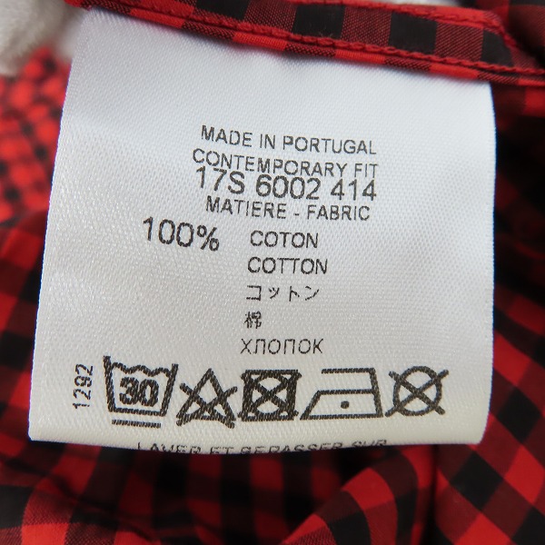 実際に弊社で買取させて頂いた【JPタグ】GIVENCHY/ジバンシィ スター チェックシャツ 38の画像 2枚目