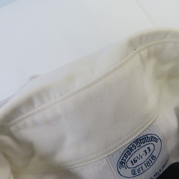 実際に弊社で買取させて頂いたBrooks Brothers/ブルックスブラザーズ ボタンダウンシャツ ホワイト/33の画像 4枚目