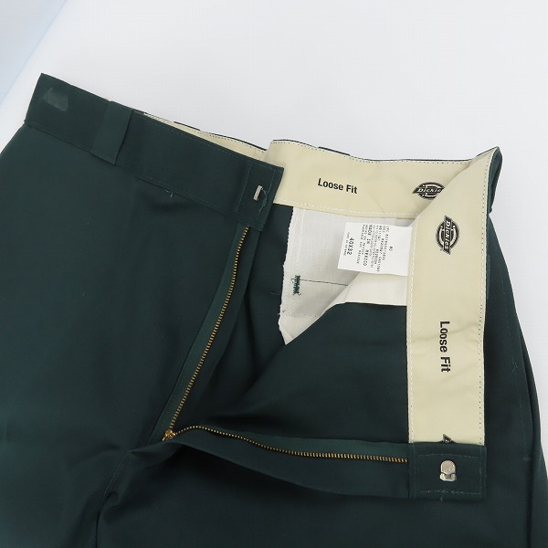 実際に弊社で買取させて頂いたDickies/ディッキーズ LOOSE FIT ワークパンツ グリーン/40×32の画像 2枚目