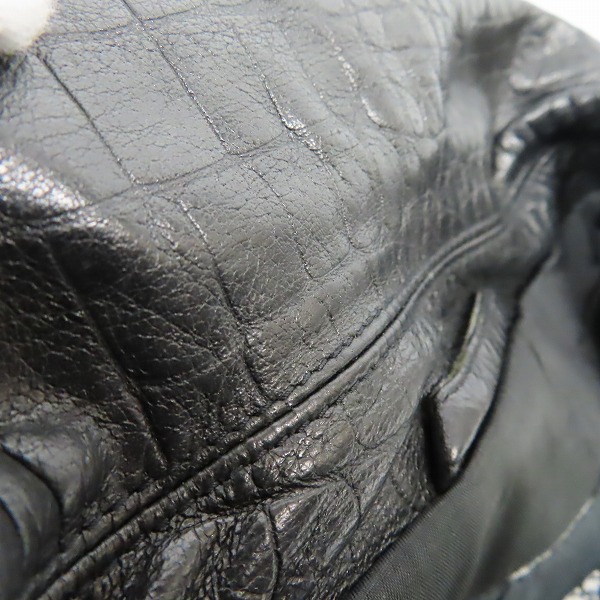 実際に弊社で買取させて頂いたHUGO BOSS/ヒューゴボス 型押しレザージャケット/40の画像 7枚目