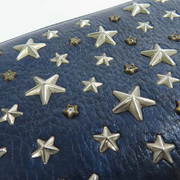 実際に弊社で買取させて頂いたJIMMY CHOO/ジミーチュウ スタースタッズ ラウンドジップ 長財布の画像 7枚目