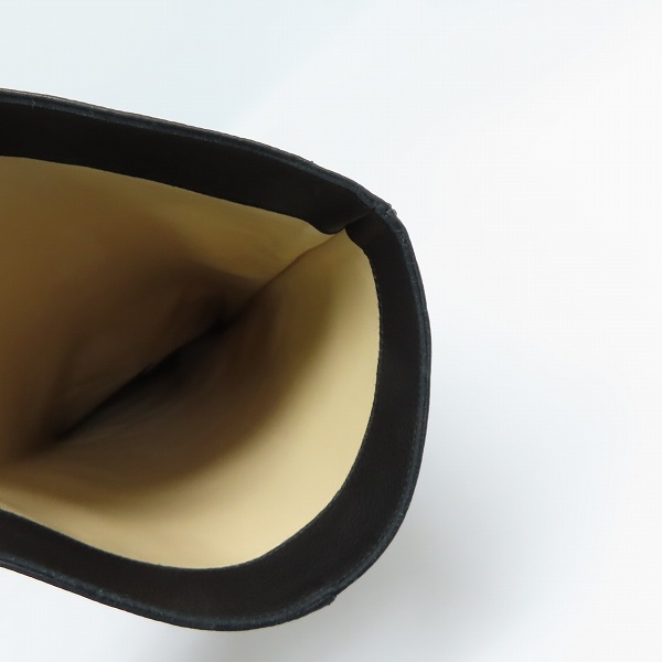 実際に弊社で買取させて頂いたJIMMY CHOO/ジミーチュウ レザー サイドジップ ハイヒールロングブーツ 39の画像 4枚目