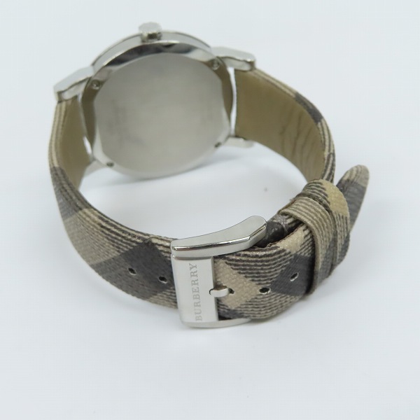 実際に弊社で買取させて頂いたBURBERRY/バーバリー CITY チェックレザーベルト 腕時計 BU9023の画像 2枚目