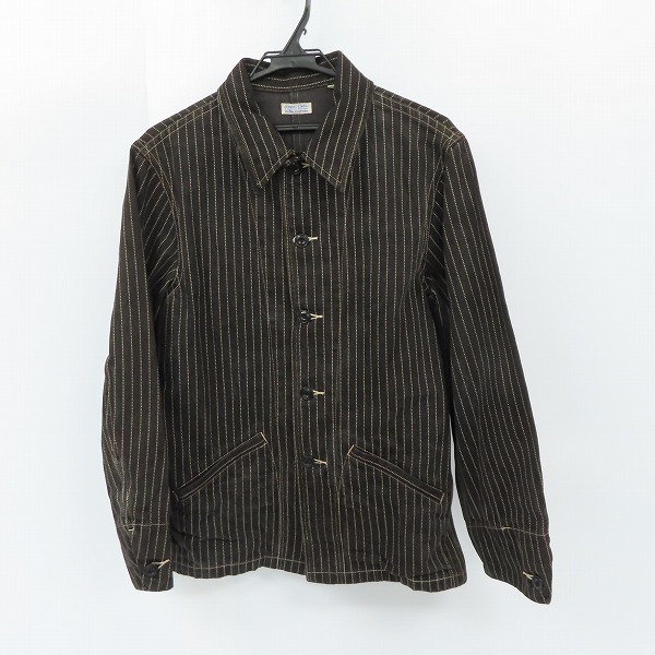実際に弊社で買取させて頂いたSUGAR CANE/シュガーケーン ストライプ柄 ワークジャケット SC10365/38