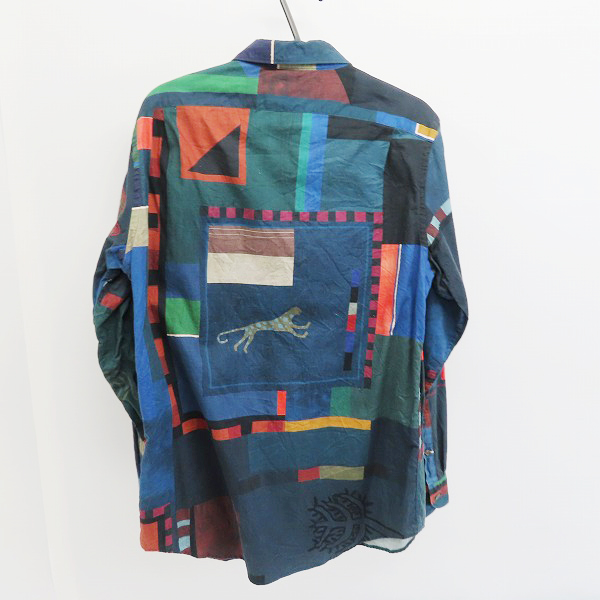 実際に弊社で買取させて頂いたPS Paul Smith/ピーエスポールスミス AFRICAN FLAG プリントシャツ 292309 149TN/Mの画像 1枚目