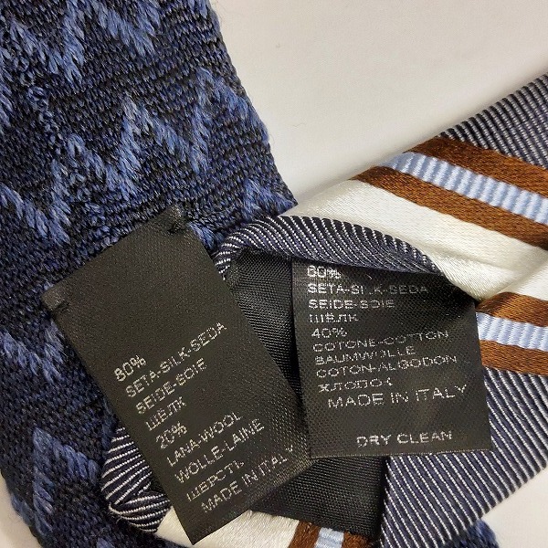 実際に弊社で買取させて頂いたHUGO BOSS/ヒューゴボス チェック柄/ストライプ等 ネクタイ おまとめ6点の画像 5枚目