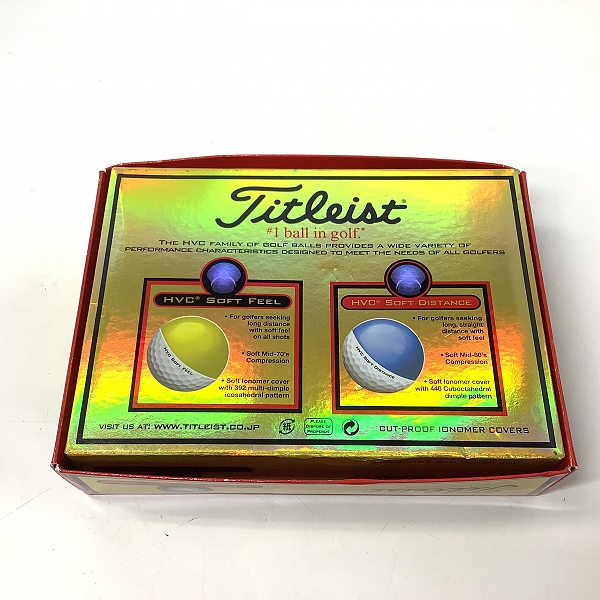 実際に弊社で買取させて頂いた【未使用】Titleist/タイトリスト HVC SOFT DISTANCE ゴルフボール 1ダースの画像 3枚目