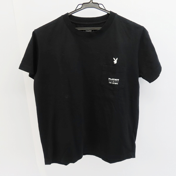 実際に弊社で買取させて頂いたPLAYBOY×THE CRIMIE/プレイボーイ×クライミー バックフォトプリント 半袖Tシャツ Mの画像 1枚目