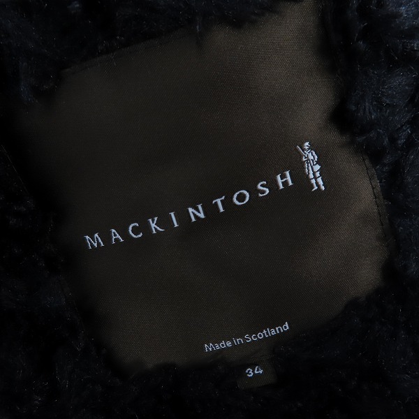 実際に弊社で買取させて頂いたMACKINTOSH/マッキントッシュ ボア キルティング コート ブラック/34の画像 3枚目